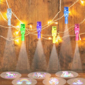 TSINYE Faveurs d'anniversaire <span class=keywords><strong>Licorne</strong></span> : Lumières LED pour Doigts, 8 Modèles, Lots en Gros pour Sacs Cadeaux, Décorations Gamer - Product Image 5