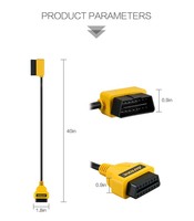 Cable Conector OBD2 AUTOOL de 1 m, Adaptador Universal para Automóvil OBD 2, Divisor de Cable, Cable de Extensión de 16 Pines OBDII Macho a Hembra
