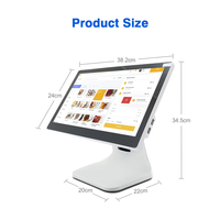 15.6 "écran tactile capacitif PC moniteur Pos système paiement Pos Terminal Machine caisse enregistreuse pour les petites entreprises de détail