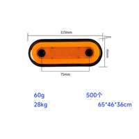 Nouvelle Feuillette Latérale Mini Camion Économique avec Support de Fixation, Lampe de Sécurité Universelle 12V-24V pour Camion Remorque et Camionnette