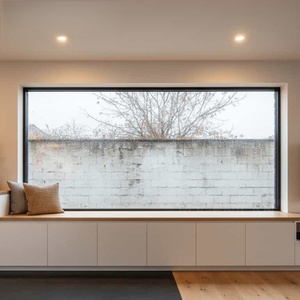 Fenêtres panoramiques fixes en verre trempé double vitrage pour maison, grandes fenêtres à battants modernes - Product Image 1