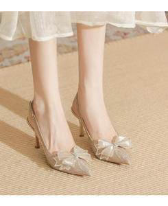 À la mode nouveau dos pointu strass arc <span class=keywords><strong>7MM</strong></span> hauteur de talon dîner d'affaires formel élégant à la mode femmes sandales à talons hauts - Product Image 4