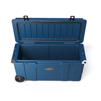 Glacière à roulettes rotomoulée isotherme 128QT, conservation de la glace pendant 10 jours, stockage alimentaire thermique en PE, logo personnalisé moderne, vin
