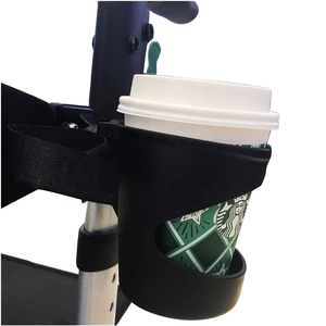 קל משקל רפואי ניידות הליכה סיוע מסגרת ארבעה גלגל מתקפל Rollator הליכונים עם מושב 8 אינץ גלגל למבוגרים קשישים - Product Image 6