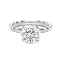 Fiançailles Argent 925 Bijoux De Luxe Certificat 0.5ct 1ct 2ct 3ct 4ct 5ct D Couleur VVS1 Moissanite Anneau pour Femme Cadeau De Mariage