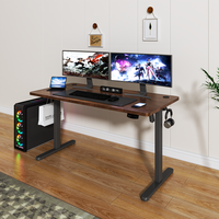 Bureau debout électrique ergonomique à hauteur réglable, cadre en métal noir, design moderne, 1200x600mm, pour usage domestique et professionnel