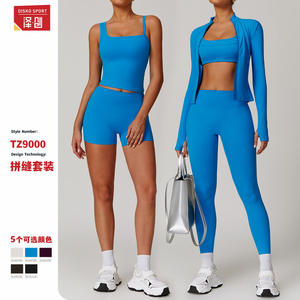 Zechuang ชุดเสื้อผ้าออกกำลังกายแขนยาวสำหรับผู้หญิงชุดเล่นโยคะฟิตเนสแขนยาวสีพื้นกระชับสำหรับฝึกซ้อมกลางแจ้ง TZ9000 - Product Image 3