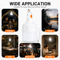 Lanterne de camping LED rechargeable par USB 8W 10W 15W 20W, lumière d'urgence haute luminosité, lampe suspendue portable pour la pêche en plein air