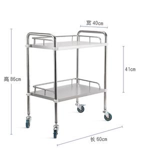 Chariot d'instruments rectangulaire multifonctionnel en acier inoxydable de haute qualité au design moderne pour hôpital/clinique - Product Image 4