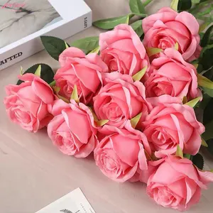 2024 all'ingrosso Amazon vendita calda di lusso mazzi di Rose artificiali eterno fiore sciolto interno casa fatto da te altre decorazioni di fiori.