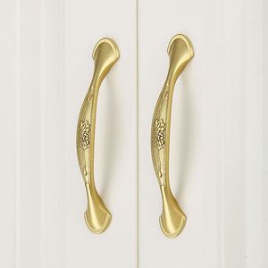 Poignée de porte d'armoire en laiton boutons de poignée de tiroir en laiton Antique poignée de traction - Product Image 4