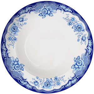 Ensemble de plats de service en porcelaine osseuse, bleu et blanc, fleurs, mariage, dîner - Product Image 3