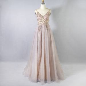 Vestidos de novia de lujo vestido largo nupcial tirantes finos vestidos formales baile elegante últimos vestidos de noche con cuentas para damas - Product Image 5