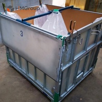 Caisses à palettes en acier pliables compactes et pratiques pour le transport et le stockage
