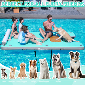 FBsport Commercial <b>Inflatable</b> Floating Pickleball Court Water Sports Floating Pickleball Platform for Lake and Pool - Product Image 4