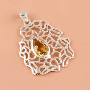 จี้พลอยโรโดโครไซต์เงินแท้925จี้เงินโบราณเครื่องประดับชั้นดีส่งออกตรงจากผู้ผลิต - Product Image 2