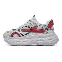 Chaussures Homme Nouvelle Collection Printemps – Baskets Respirantes en Maille Style Papa à Semelle Épaisse, Color Block, Rehaussantes, Polyvalentes, Sport et Décontractées