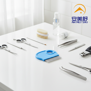 Peine para Piojos de Acero ANMEISHU con Dientes Finos y Lupa para Perros, Gatos y Humanos - Herramienta de Aseo para Mascotas de Uso Doméstico - Product Image 2