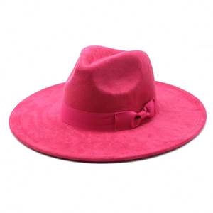 Chapeaux Fedora en daim tie-dye hip-hop, chapeau Fedora blanc, chapeau Fedora en feutre de laine pour homme Indiana Jones - Product Image 6