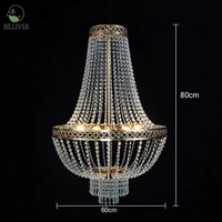 Rideau de perles de cristal acrylique pour mariage Plafond suspendu Hôtel Salle de banquet Décoration de scène Décorations de plafond de mariage