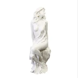 Hars Polystone Wit Naakt Dame Standbeeld Art Figuur Vrouwelijke Standbeeld