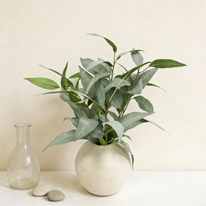 Plantes artificielles d'<span class=keywords><strong>eucalyptus</strong></span> <span class=keywords><strong>en</strong></span> <span class=keywords><strong>pot</strong></span> <span class=keywords><strong>en</strong></span> pulpe de papier écologique avec faux sol, <span class=keywords><strong>pour</strong></span> une maison sereine sur les étagères et les rebords de fenêtre - Product Image 5