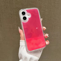 iPhone 17 Pro Max 16 Pro Max 15 14 Telefon Kılıfı Işıklı Neon Kum Parlayan Sıvı Hareketli Kum Tasarımlı TPU Cep Telefonu Kılıfı