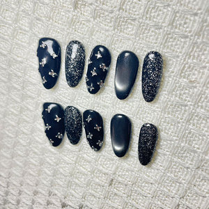 Uñas postizas hechas a mano-Efecto Ojo de Gato - Product Image 2