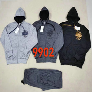 5,45 dólar modelo YQ177 tamaño cremallera completa 2 piezas Jogger Cargo pantalones hombres Joggers trajes pantalones de chándal conjunto de gran tamaño con colores - Product Image 6