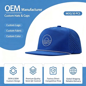 Gorra Deportiva de 5 Paneles con Cierre a Presión, de Nailon Impermeable, con Bordado 3D Personalizado, Transpirable, de Poliéster de Alta Calidad, Estilo Melin - Product Image 1