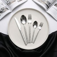 Ensemble de couverts de mariage en acier inoxydable doré, robuste, finition miroir, pour la maison, la cuisine, la salle à manger, durable, logo personnalisé