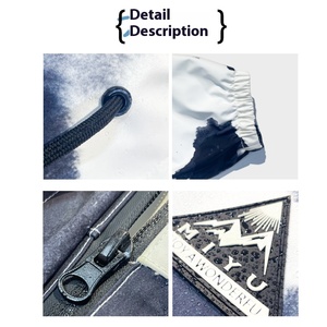 Impermeable para <span class=keywords><strong>Mujer</strong></span>, Largo, Cortavientos, Transpirable, Ligero, con Cuello Alto, Estampado de Puntos, con Cierre, para Exteriores - Product Image 3
