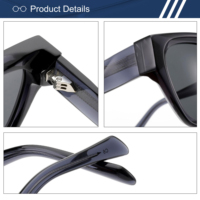 Lunettes de soleil œil-de-chat angulaires en acétate personnalisées avec logo, protection UV400 TAC, style vintage tendance pour femmes
