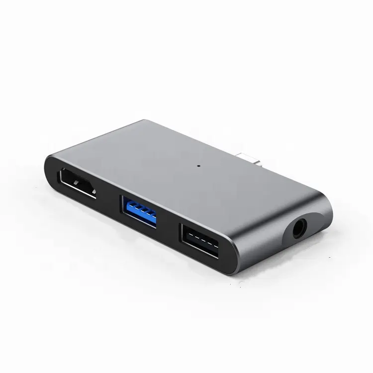 Colorii S8Pro USB C 3.0 Hub Type-C 5 Ports Adapter to HDMI, PD, USB A 3.5mm Audio Jack Multiport Adaptor for iPad Pro, iPad Air