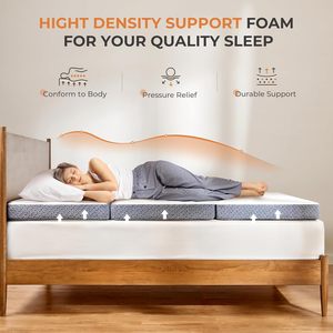 High Density <strong>Memory</strong> <strong>Foam</strong> Portable Camping <strong>Mattress</strong> Three-fold Folding with Removable Washable Sponge Cross-Border Product - Product Image 2