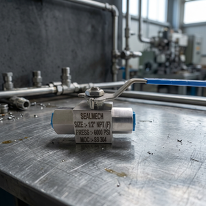 วาล์วบอลสแตนเลส เกลียวใน NPT 6000 PSI ควบคุมการไหลด้วยคันโยกแบบแมนนวล สำหรับงานอุตสาหกรรม จัดหาแบบ OEM - Product Image 2