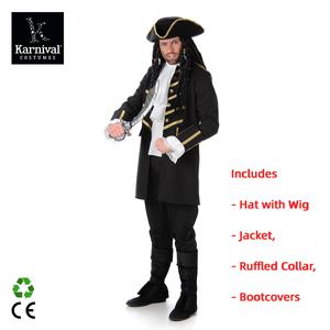 ODM hommes Halloween adulte Costume ensemble noir rouge <span class=keywords><strong>Pirate</strong></span> capitaine Anime inspiré pour les événements de fête vente entière - Product Image 2