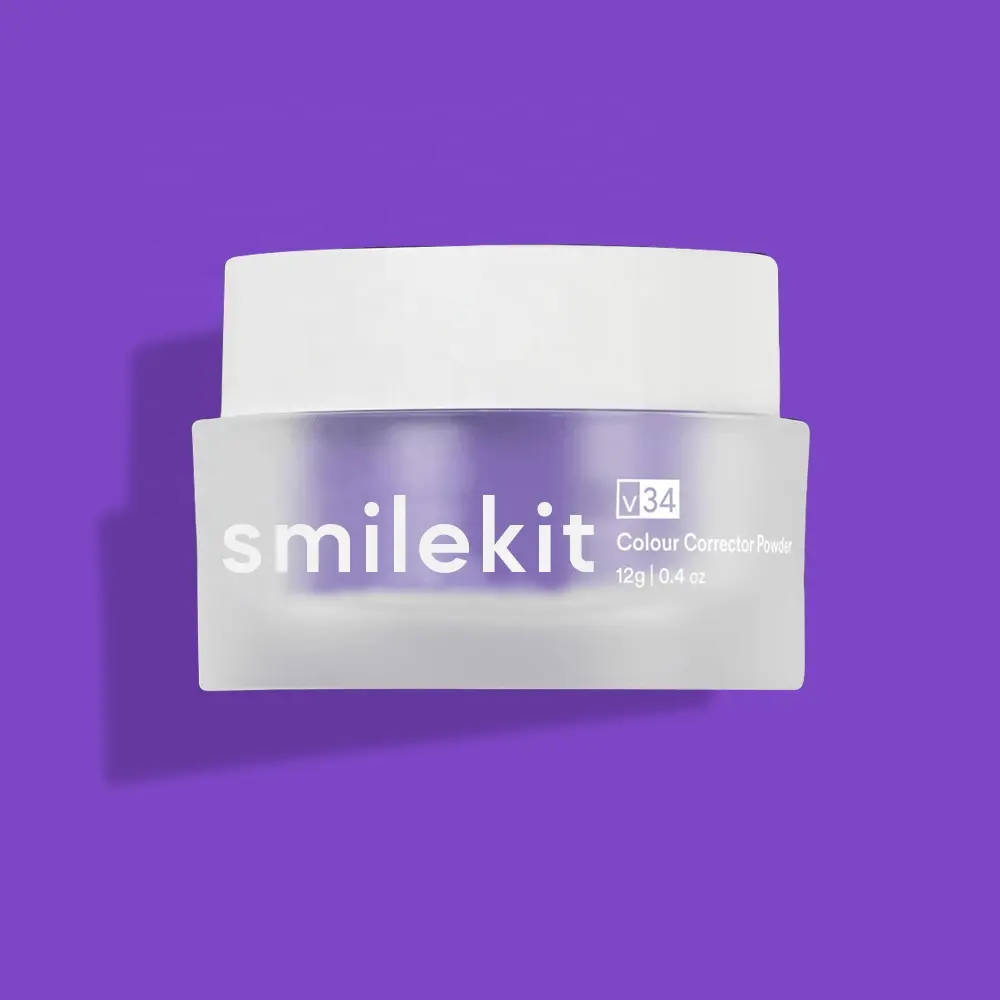 SmileKit Logo personalizzato 12g sapore di menta sbiancamento dei denti colore bianco correttore colore V34 polvere