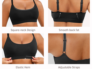 Hexin bán buôn trong kho cộng với kích thước đẩy lên Cup <span class=keywords><strong>Bra</strong></span> ẩn trở lại chất béo liền mạch không dây Shapewear Áo ngực cho phụ nữ - Product Image 2