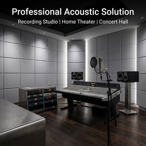 Panneau acoustique en mousse mélaminée ignifuge B1 avec bord biseauté pour l'<span class=keywords><strong>insonorisation</strong></span> des studios - Product Image 2
