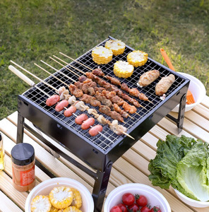 Portable Charcoal <strong>Bbq</strong> Grill <strong>Foldable</strong> Outdoor Household Barbecue Camping Grill - Product Image 6