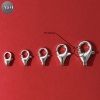 Vente en gros de fermoirs en argent 925 plaqué or 18 carats, anti-allergie, pour collier/bracelet, réparation de bijoux DIY, artisanat