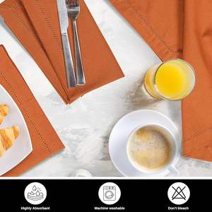 ผ้าเช็ดปากที่กำหนดเองสำหรับงานแต่งงานงานหัตถกรรมผ้าชุดเครื่องนอน - Product Image 5