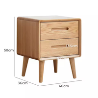 Table de chevet rustique en bois massif pour chambre à coucher, avec tiroirs en rotin, design moderne, garantie de 3 ans