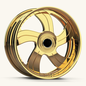 Rines Forjados de Disco Profundo 5x127 <span class=keywords><strong>TR</strong></span> 09011, Juego de 2 Piezas, Rines de Lujo en Plata Pulida, 18 20 21 22 24 26 Pulgadas - Product Image 1