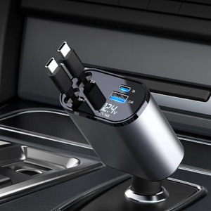 Meilleure vente d'usine Chargeur <span class=keywords><strong>de</strong></span> <span class=keywords><strong>voiture</strong></span> rétractable 4 en 1 Chargeur <span class=keywords><strong>de</strong></span> téléphone portable <span class=keywords><strong>de</strong></span> <span class=keywords><strong>voiture</strong></span> USBC Chargeur <span class=keywords><strong>de</strong></span> <span class=keywords><strong>voiture</strong></span> rétractable 120W - Product Image 2