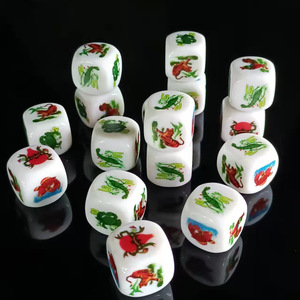Échantillon <span class=keywords><strong>Gratuit</strong></span> - Dés Cubiques Personnalisés en Acrylique Imprimé D6 pour Jeux de Société <span class=keywords><strong>Monopoly</strong></span> - Multicolores, Faible MOQ - Product Image 2