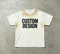 T-shirts personnalisés sur mesure 280 g/m² lavés pour l'été, impression DTG logo haute qualité, t-shirt surdimensionné effet délavé
