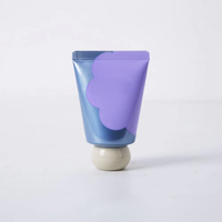 Tube cosmétique souple 30mm 30ml 50ml avec capuchon à bille rond, design mignon, imprimé personnalisé, tube de crème pour les mains abstrait, avec logo personnalisé