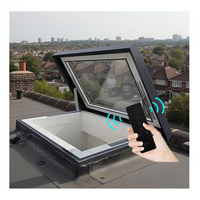 Fenêtre de toit électrique automatique moderne en alliage d'aluminium imperméable à double vitrage